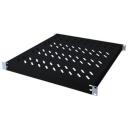 Digitus Fiksēts Montāžas Plaukts DN-97645, 1U, 600mm, 50kg, melns, regulējamas stiprinājuma sliedes