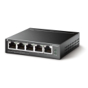 5-Port Gigabit darbvirsmas slēdzis ar 4-Port PoE+, TP-Link, TL-SG1005LP, 5&times; 10/100/1000Mbps RJ45 Ports, Fanless
