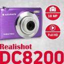 Agfa Photo Digikaamera DC8200PR, 18 MP, 2.7'', 8x, Full HD 1080p, USB 2.0, Sisseehitatud v&auml;lk, Digitaalne pildi stabiliseerimine