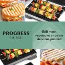 Progress Veselīga grila EK5854PVDE, 850W, 2 grilē&scaron;anas pozīcijas, nepiedego&scaron;a virsma, noņemama tauku paplāte, nesakarsto&scaron;i rokturi