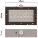 Emos LED valgusti BRIXO ZG161S, 350 lm, 3,7 V, IP65, neutraalne valge, PIR andur, 140&deg; &times; 70&deg; kiirusnurk