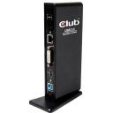 Club3D dokk CSV-3242HD, 6 x USB, 1 x RJ45, 1 x Audio, 1 x Mic, 1 x DVI, 1 x HDMI, 10/100/1000 Mbit/s