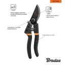 V-SERIES atzaro&scaron;anas &scaron;ķēres, BRADAS, KT-V1035, SK5 tērauds, 25mm grie&scaron;anas diametrs, dro&scaron;ības slēdzis