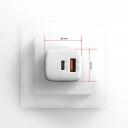 Axagon Laadija ACU-PQ20W 20W, Sissejuhatav pinge 100-240V, 2 USB porti, Kiire laadimine, &Uuml;lekoormuse kaitse, &Uuml;lekuumenemise kaitse