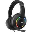 Baracuda Austiņas BGH-021, 20-20000Hz, 32&Omega;, 98dB, 2x3,5mm+USB, 2m, LED apgaismojums, uz galvas, ar mikrofonu