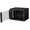Digitus Sienas montāžas skapītis DN-19 07-U-SW, IP20, stikla durvis, 305-370mm, 100kg, 420x600x450mm