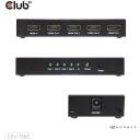 Club3D HDMI sadalītājs CSV-1385 4 porti, 4K 120Hz, metāla korpuss, ārējais baro&scaron;anas avots 100-240VAC 5V-2A