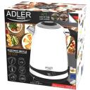 Adler Elektrinė arbatinukas AD 1295w, 1.7 L, 2200 W, nerūdijantis plienas, 360&deg; sukamoji bazė, balta