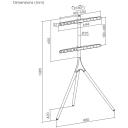 Sbox televizora kron&scaron;teins FS-1246F, 45-65, 32kg, 200x200, 600x400, uz grīdas, izliektiem ekrāniem, kabeļu pārvaldība