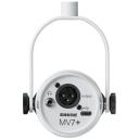 Shure MV7+-W mikrofonu, 1, 1x XLR, 1x USB, DC, balts, dinamiska, 50-16000Hz, -55dB, 128dB