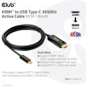 Кабель Club3D HDMI на USB-C CAC-1334 1.8м, HDMI Type A, USB Type-C, сертифицирован по стандартам ROHS, FCC, CE EMI