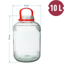 10l klaaspurk plastkaanega BROWIN 600110 10.0L, 22x22x37.5 cm