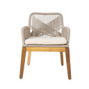 Krēsls FLORIDA 66,5x57,5xH83, akācija, bē&scaron;s 48502