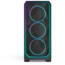 Fractal Design Korpuss FD-C-MES3A-03, 50.7cm, 22.9cm, 43.3cm, 9.1kg, 2x2.5&rdquo;, 7, RGB apgaismojums, 3x140mm ventilatori