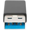 Digitus USB adapteris AK-300524-000-S, 3A, 5Gbps, 24 pin USB-C female, 4 pin USB Type A male, melns