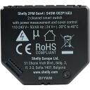 Shelly Valdiklis 2PM Gen4, 110-240 V~, 24 VDC, 8 MB, 10 A kanale, 240 V~, < 1.4 W, signalo stiprintuvas, Bluetooth vartai