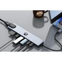 Hawk USB centrmezgls HW-HUB801, 8 porti, 4K HDMI, 2xUSB-A 5Gb/s, Gigabit Ethernet 1000Mb/s, 100W Power Delivery