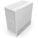 Nzxt Korpus H5 FLOW RGB 2024 CC-H52FW-R1, 3x120mm ventilaatorit, 2x2.5" ja 1x3.5" ketas, 7 laiendusslotti, valge