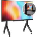 Onkron TV alus TS2081-B, 70-110 tolli, maksimaalne koormus 125 kg, VESA 200x200-1000x800, 1 riiul, 4 ratast, must