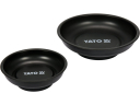 agnetic parts trays set impact-resistant plastic rubberized magnet base 2 pcs YATO YT-08302