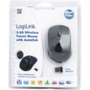 Logilink Optiskā pele 2.4 GHz ID0031, 800/1600 dpi, 10 m, 3 pogas, 2x AAA akumulators, Plug and Play