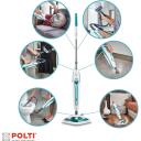Polti akumulatora putekļu sūcējs PTEU0282, 1500 W, 7.5 m, balts, tvaika tīrītājs, rokas tīrītājs, 15 virsmas