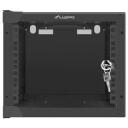 Lanberg seinakapp 10'' WF10-2304-10B, 280mm, 4U, koormus 20kg, IP20, klaasid uks, 2 vertikaalset riba, 1 ventilaator
