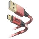 Hama Laadimiskaabel 00201556, 1.5m, punane, USB 2.0, Micro-USB, USB Type-A, 3A, 480Mbit/s, Quick Charge
