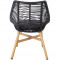 Садовый стул HELSINKI, 64x65xH84см, алюминиевая рама с плетеной черной веревкой 20532 HOME4YOU