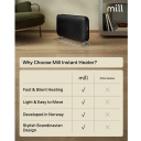 2000 W konvekcinis šildytuvas su trimis galios lygiais tinkamas 5–20 m² patalpoms juodas SG2000LED Mill