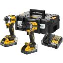 Dewalt 18V XR 2-Tool Brushless Combo Kit DCK2050H2T-QW, 2x5Ah Аккумулятор, 4A Зарядное устройство