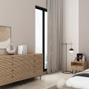 Kumode LINE 120x40xH75cm, melamīns ar ozola rakstu 45131