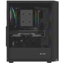 Fury Kaste SHOBO SH4F RGB NFO-2154, 2x3.5", 2x2.5", Midi-Tower, 7 papla&scaron;inā&scaron;anas slots, melna