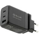 Tellur Lādētājs TLL151451, 65W, 2xUSB-C, USB-A, AC 100-240V, 1,5A, 5V/3A, 9V/3A, 12V/3A, 15V/3A, 20V/3,25A, 4,5V/5A, 5V/4,5A