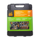 Įrankių rinkinys su elektriniu grąžtu ISMA IS-1059, 750 W, 59 dalys