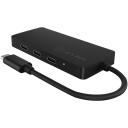 Raidsonic 4-portu centrmezgls IB-HUB1429-CPD, 4x USB-C, USB strāvas padeve līdz 100 W, alumīnijs, plastmasa