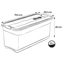 Kaanega karp kristallkarp Cornelia 79,5x39,5x40cm 83L läbipaistev 0610427001 Keeeper