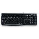 Logitech klaviatuur K120 920-002526, USB, 1.5 m, must, t&auml;issuuruses, sirge pistik, madala profiiliga klahvid, pritsmekindel
