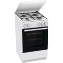 Gorenje Keraamiline GG5A14WJ, 70L, gaasipliit, gaasiahju, valge, 4 p&otilde;letit, mehaaniline juhtimist&uuml;&uuml;p