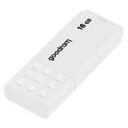 Goodram Pendrive UME2 16GB USB 2.0 UME2-0160W0R11, 16 GB, USB 2.0, 20 MB/s, 5 MB/s, balta, plastmasas korpuss