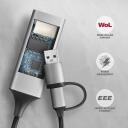 Axagon v&otilde;rgusideadapter ADE-TXCA, 1 x RJ-45, 10/100/1000 Mbit/s, USB 3.2 Gen 1, ASIX AX88179, toiteadapter, hall