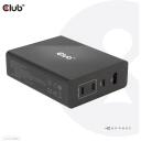 Club3D зарядное устройство CAC-1906 132W, 3 USB Type-C, 1 USB Type-A, 100-240V, PD 3.0, защита от перегрузки и короткого замыкания