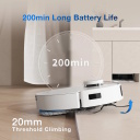 Robot vacuum mop for dry and wet cleaning Li-ion 5200 mAh with 11000 Pa suction and 3 L dust container white DEEBOT T30S COMBO Ecovacs