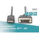 Digitus DisplayPort kaabel lukuga 1080p 60Hz FHD AK-340306-020-S, 2m, DVI-D 24+1 M/M, nikeldatud pind, lukustus