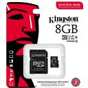 Kingston microSDHC kaart SDCIT2/8GB, 8 GB, UHS-I, 100 MB/s, A1, V30, U3, SD adapter, vigaste plokkide haldamine, tugev ECC mootor