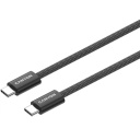 Кабель с подключением USB C к USB C быстрой зарядкой 60 Вт магнитной фиксацией и плетёным покрытием OnWire 60MG C-C 60W Magnet Braided 1 m Черный CND-CCMG60AB15B CANYON