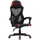 Gaming chair with mesh backrest 90&deg;&ndash;135&deg; adjustable backrest Class-3 gas lift up to 120 kg Flow MCH01R Black-Red CNE-MCH01R CANYON