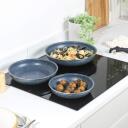 Russell Hobbs cep&scaron;anas panna komplekts RH03293EU7, 20cm, 24cm, 28cm, noņemams rokturis, krēslas akmens, zilā marmora pārklājums