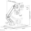 Neomounts monitors regulējams statīvs FPMA-D885BLACK, 15-32", 10 kg, VESA 75x75/100x100, augstuma regulē&scaron;ana, melns