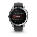 Garmin Fenix E multisporta GPS viedpulkstenis 47mm AMOLED 1.3" 416x416 Wi-Fi skārienekrāns nerūsējo&scaron;ā tērauda ietvars